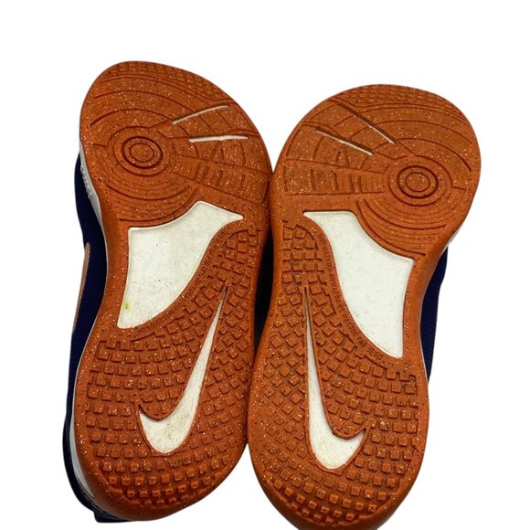 Nike Omni Multi-Court Athletic Shoe DM9021-400 US Youth 5 Navy Blue Orange - Picture 5 of 6